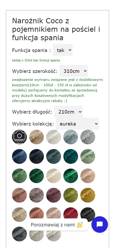 Strona salonu meblowego na telefonie - widok 5